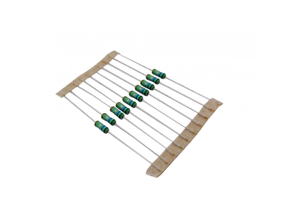 مجموعه 2 عددی مقاومت سیمی غیرسلفی 1.2 اهم %1 2W کره ای مارک ABCO سری WNPSبسته 50 تایی