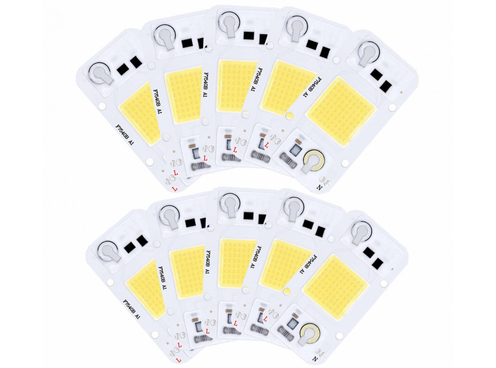 مجموعه 2 عددی LED COB مهتابی 20W 220V با درایور داخلی سایز 7540 دارای مدار حفاظتی Anti Surge