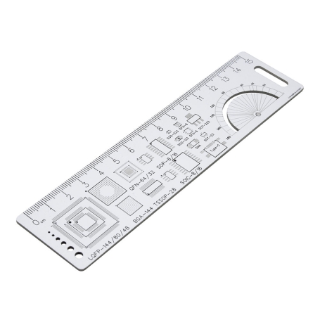 مجموعه 2 عددی خط کش PCB پکیج های قطعات الکترونیک 15 سانتی متری