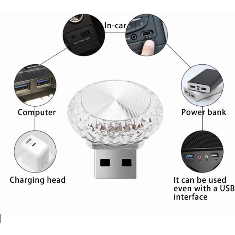 مجموعه 3 عددی چراغ USB LED اتمسفر لایت آبی