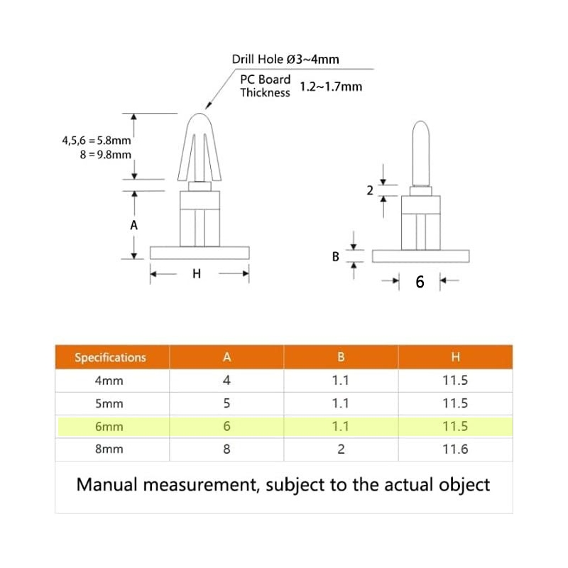 مجموعه 32 عددی اسپیسر پلاستیکی PCB مدل PA66 ارتفاع 14mm