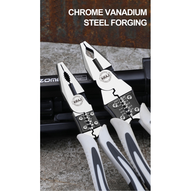 انبردست و سیم لخت کن حرفه ای سایز 9 اینچ AIRAJ مدل 2616 انبردست و سیم لخت کن حرفه ای سایز 9 اینچ AIRAJ مدل 2616