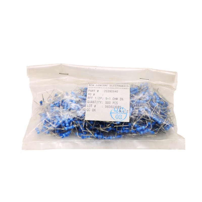 مقاومت متال اکسید 9.1 اهم 1/2W خم بسته500 تایی