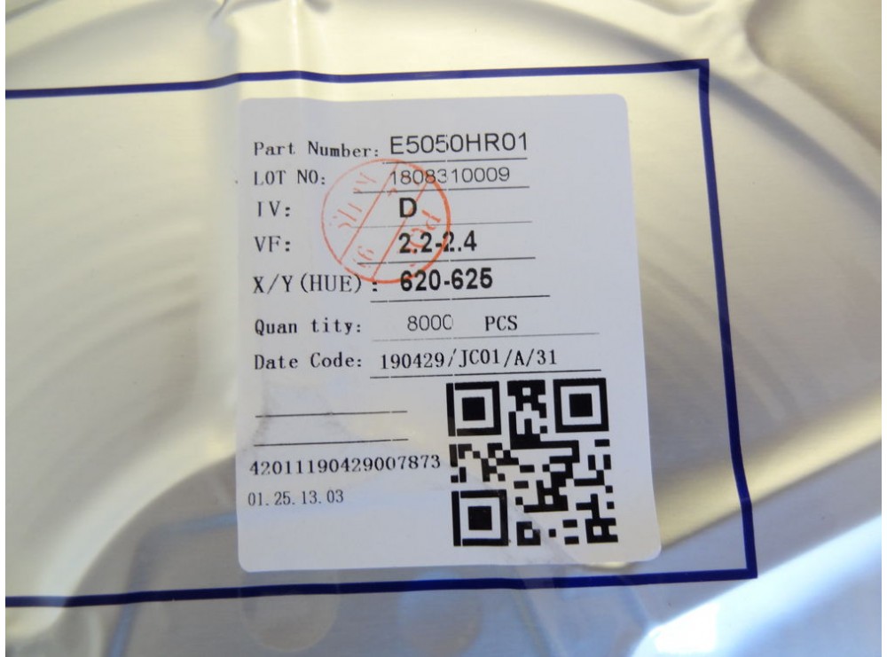 LED قرمز SMD پکیج 5050 رول 8000 تایی