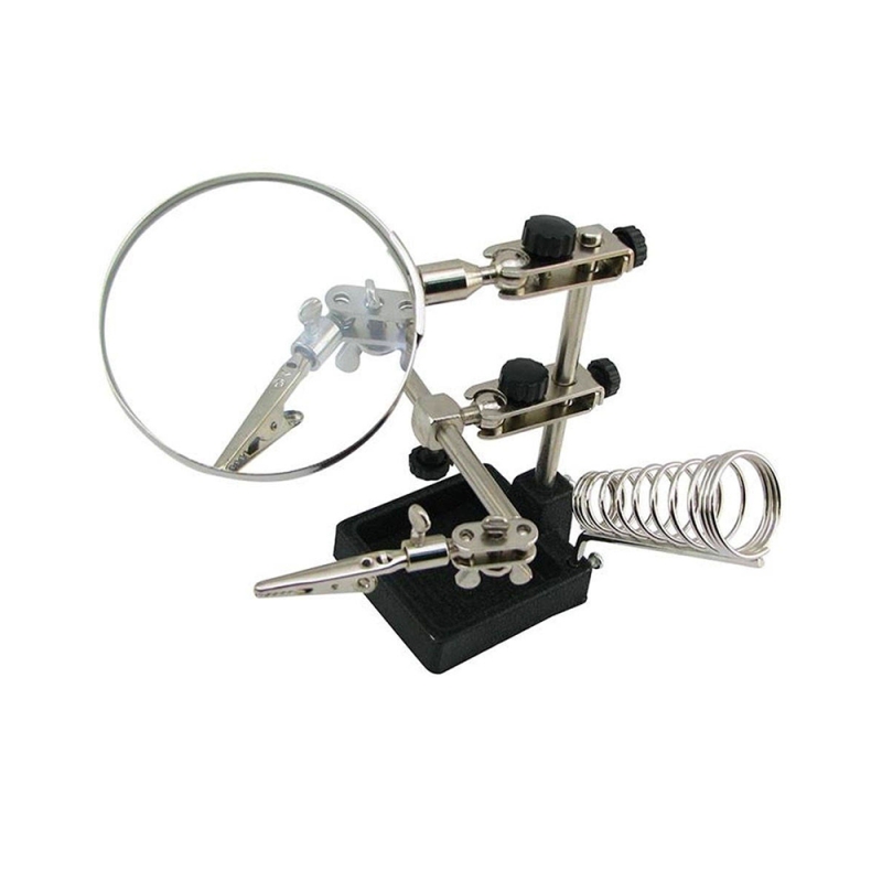 گیره مونتاژ ذره بین دار به همراه پایه هویه مدل SI105