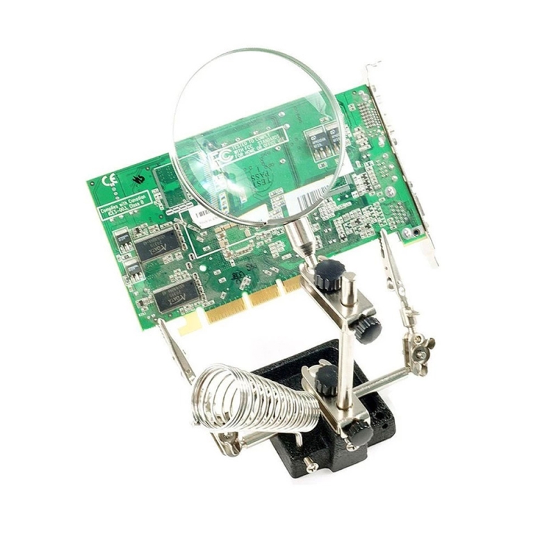 گیره مونتاژ ذره بین دار به همراه پایه هویه مدل SI105