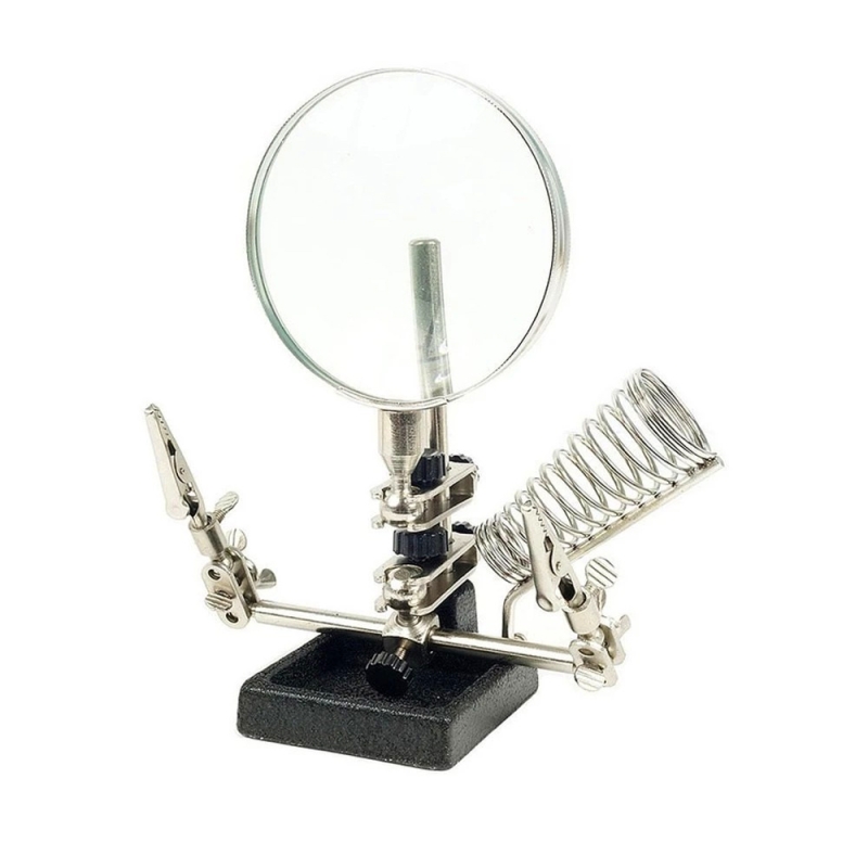 گیره مونتاژ ذره بین دار به همراه پایه هویه مدل SI105