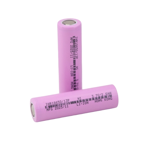 باتری لیتیوم یون 3.7v سایز 18650 سرتخت 2.6Ah ضریب جریان 5C مارک HI